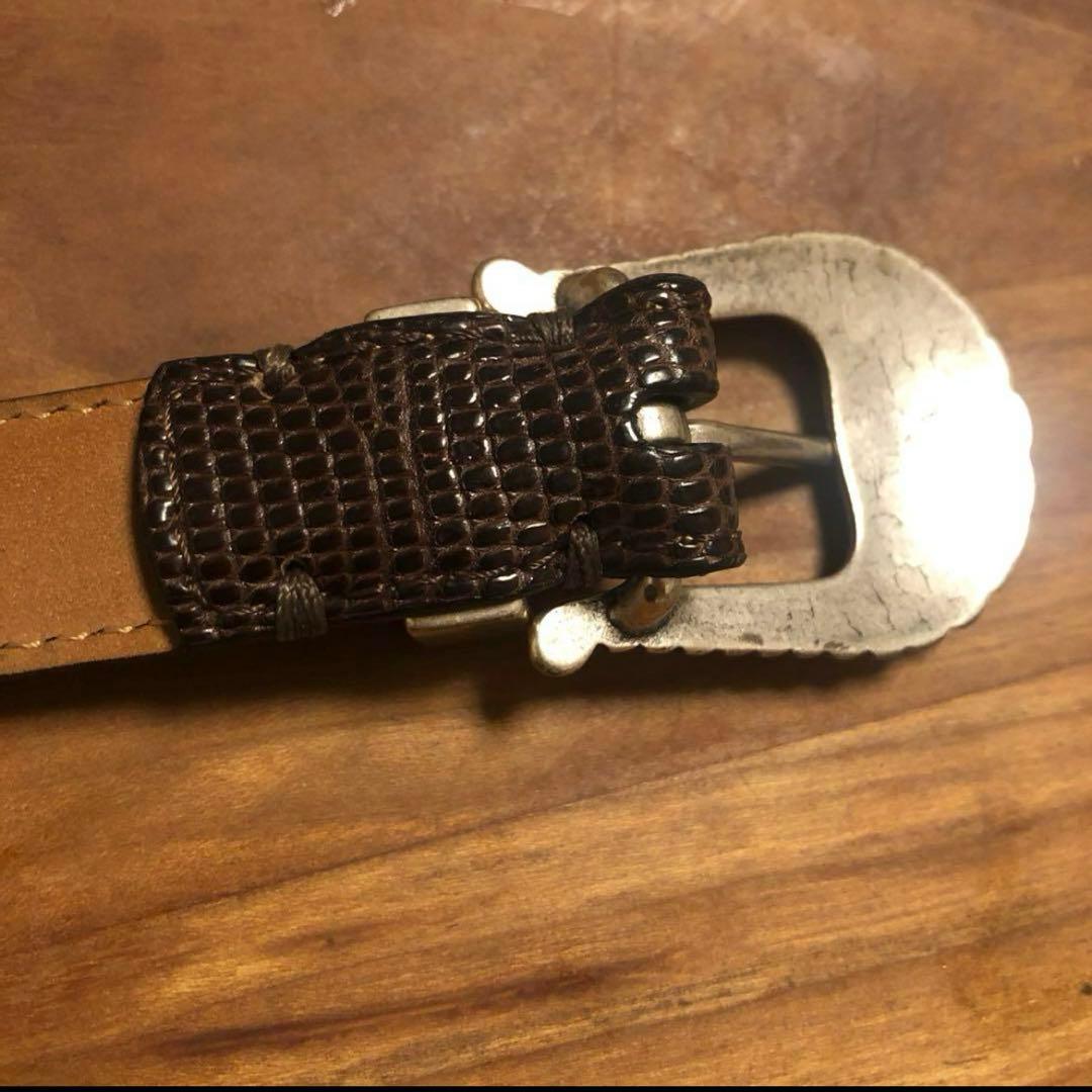 ウェスタンベルト　希少イグアナ皮　made in italy