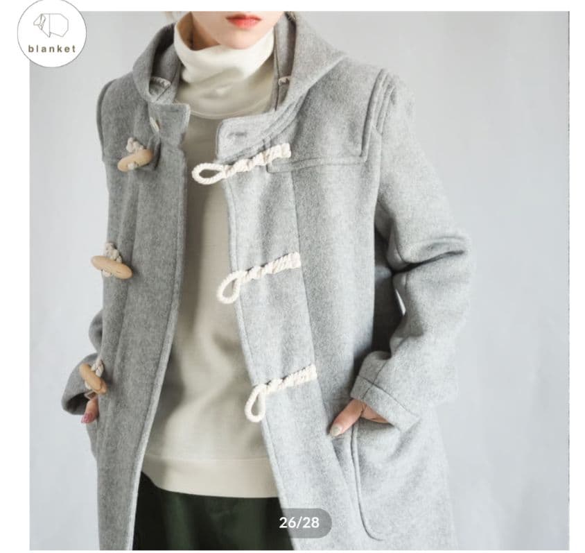 ハマグリコート　尾州　新見本工場　グレー　サイズ3