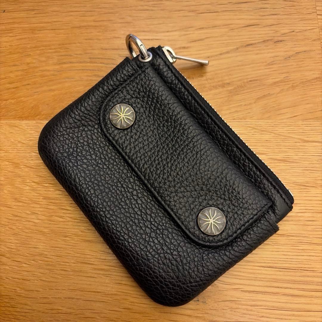 LOMEI Zipper Compact Wallet ブラック