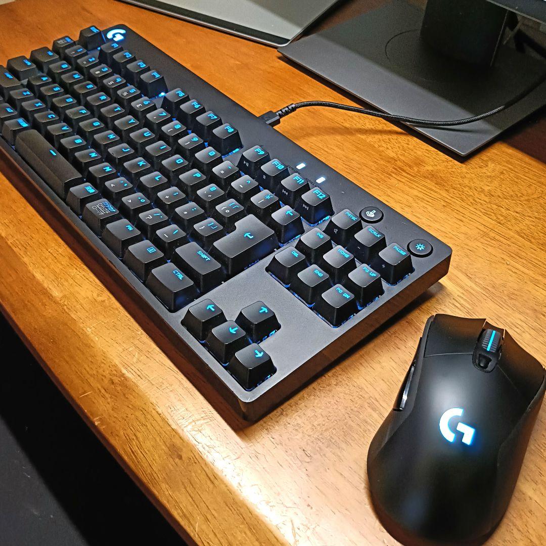 Logicool G PROキーボード(青軸）G703h ワイヤレスマウスセット