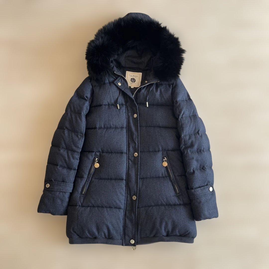 【専用】La MODE ロングダウンコート 細見え インディゴブルー40(L)