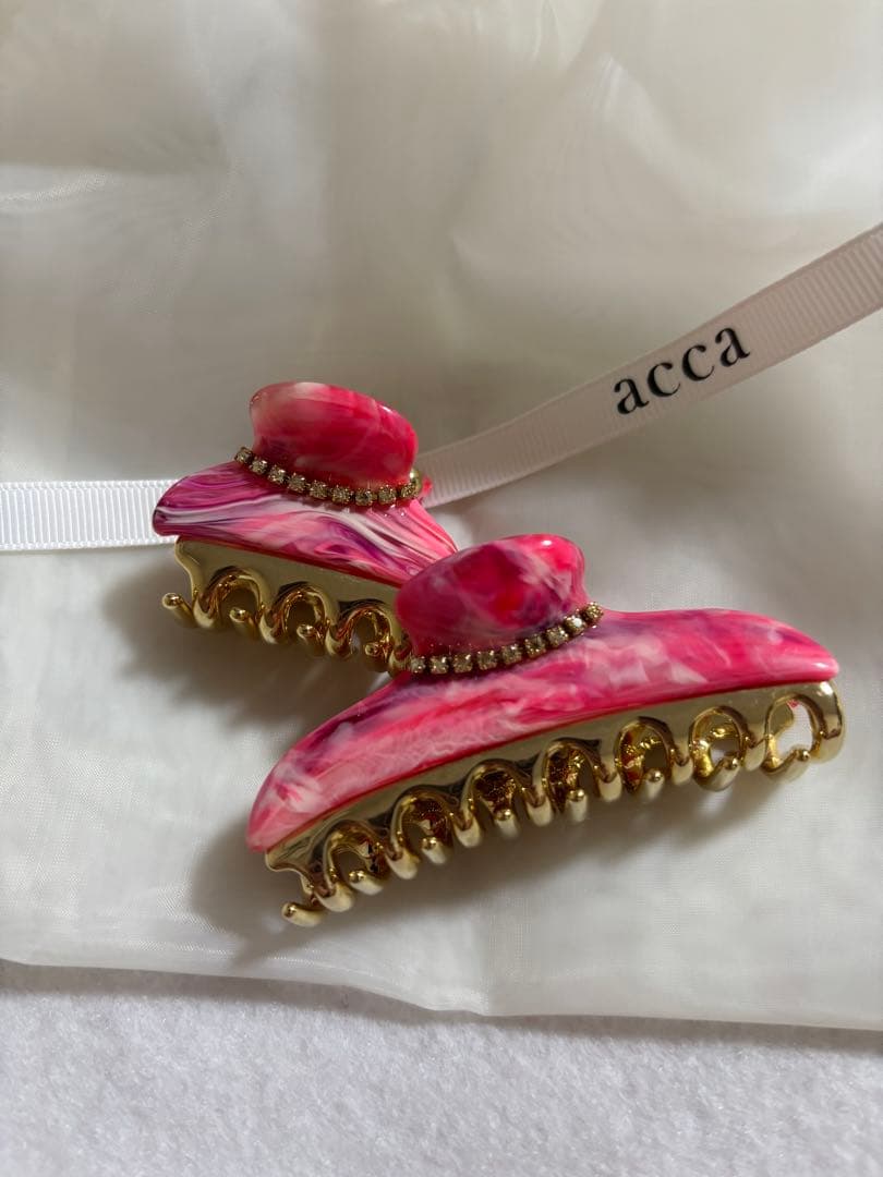 【新品同様】acca クリップ　マーブル　コラーナ　2個組　セット