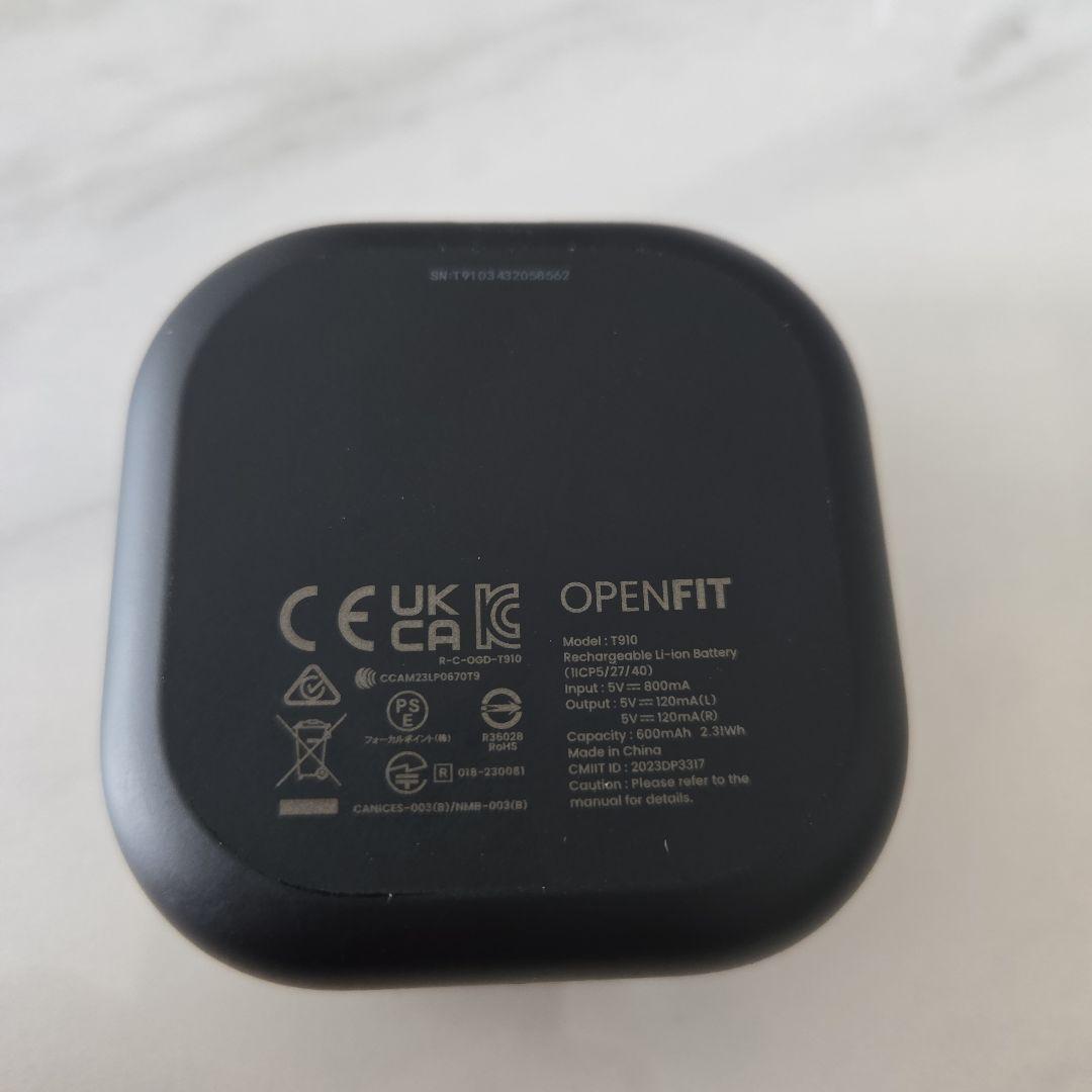 SHOKZ OPENFIT ワイヤレスイヤホン ブラック T910