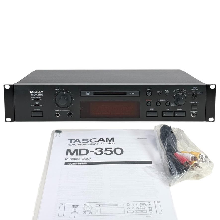 ◆優良動作品・録音動作確認済◆TASCAM MDレコーダー 業務用 MD-350