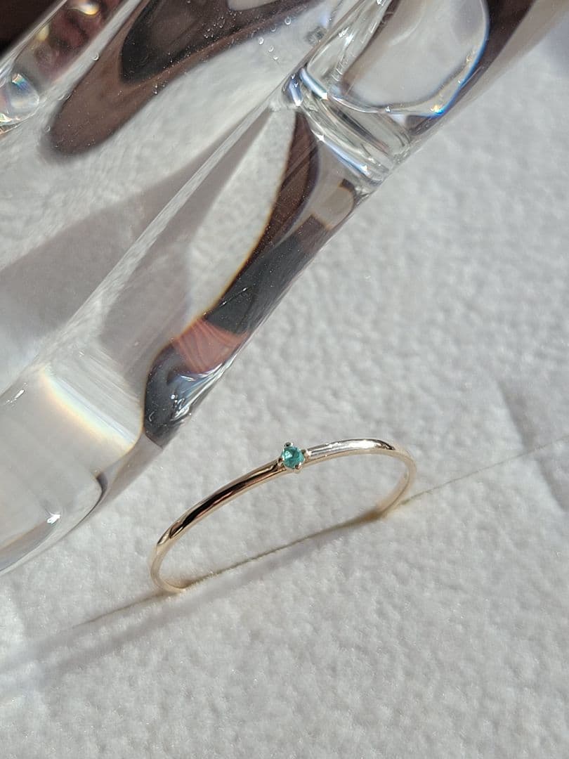 美品★K10 YG リング 指輪 パライバトルマリン 11.5号