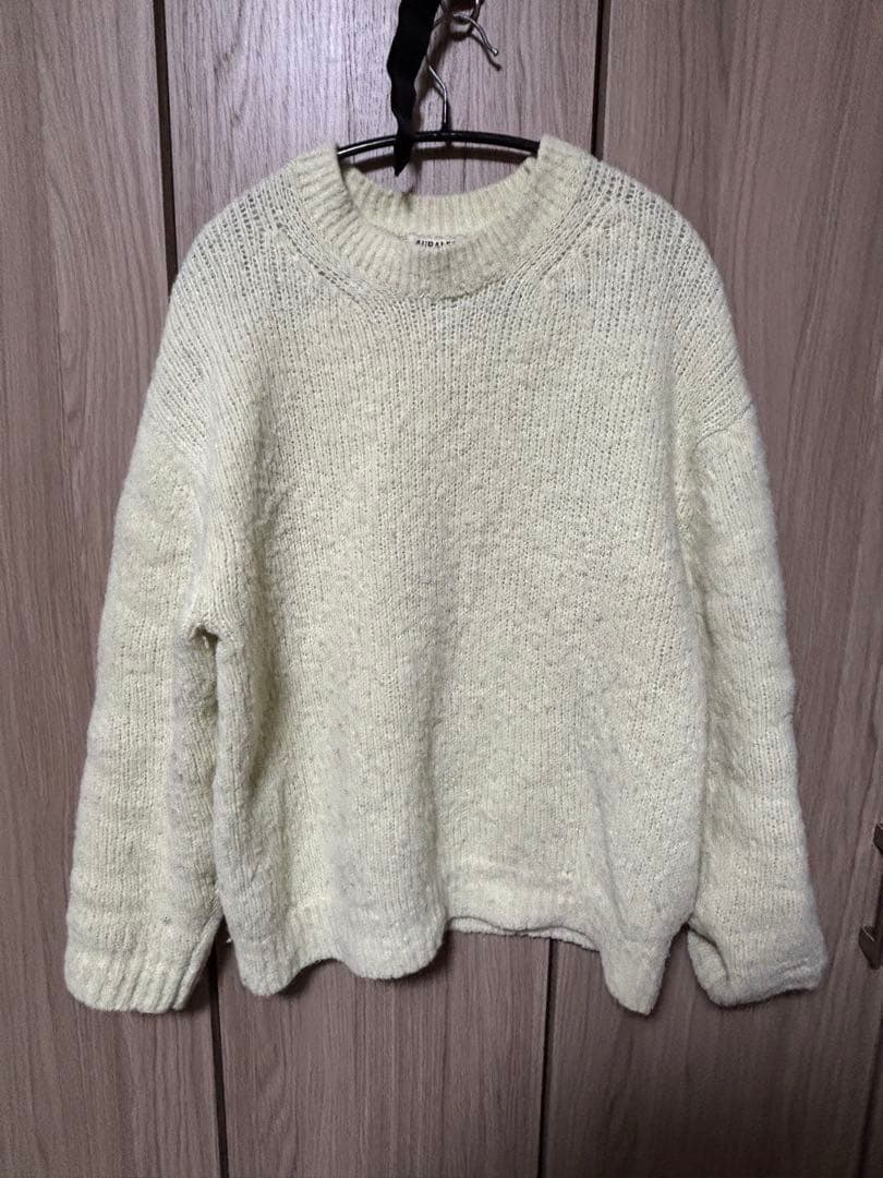 トップス AURALEE ALPACA WOOL SUPER LIGHT KNIT
