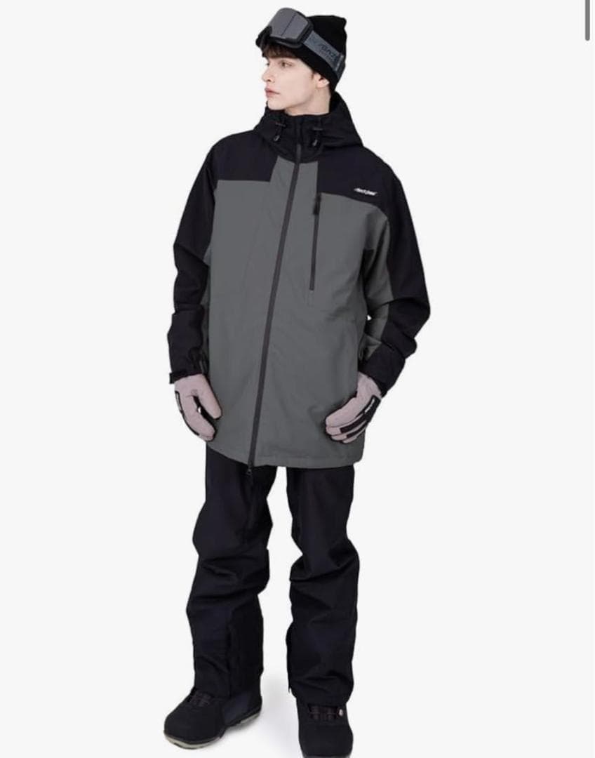 スノボウェア 上下セット ウェア セットアップ スノーボード ブラック L 黒