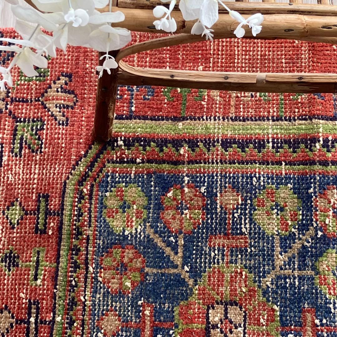 オレンジ3Box ブルー73×184 グリーン　魔除けD トルコヴィンテージラグ