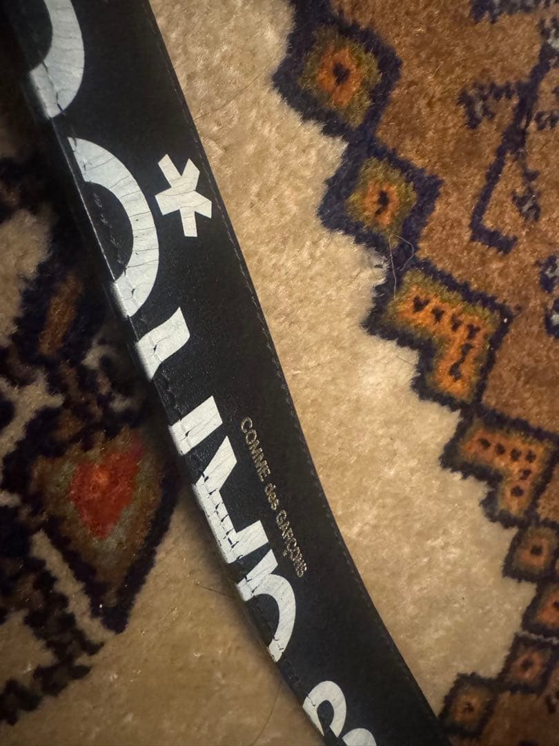 COMME des GARÇONS ロゴ ベルト ブラック