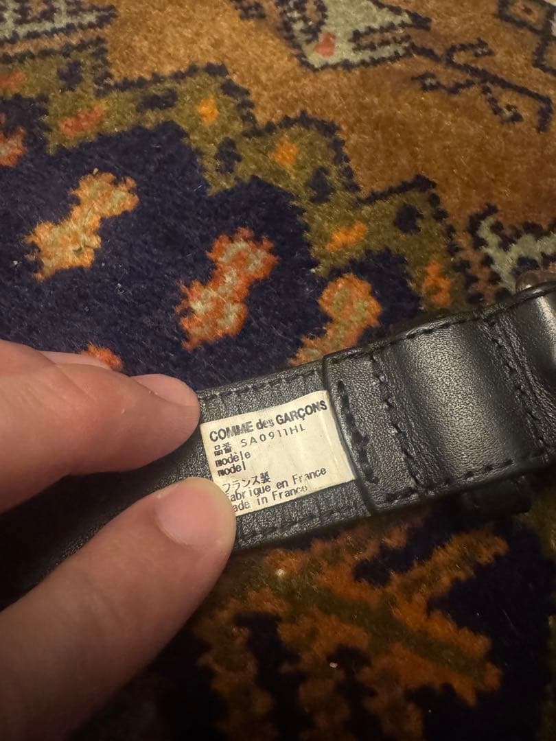 COMME des GARÇONS ロゴ ベルト ブラック