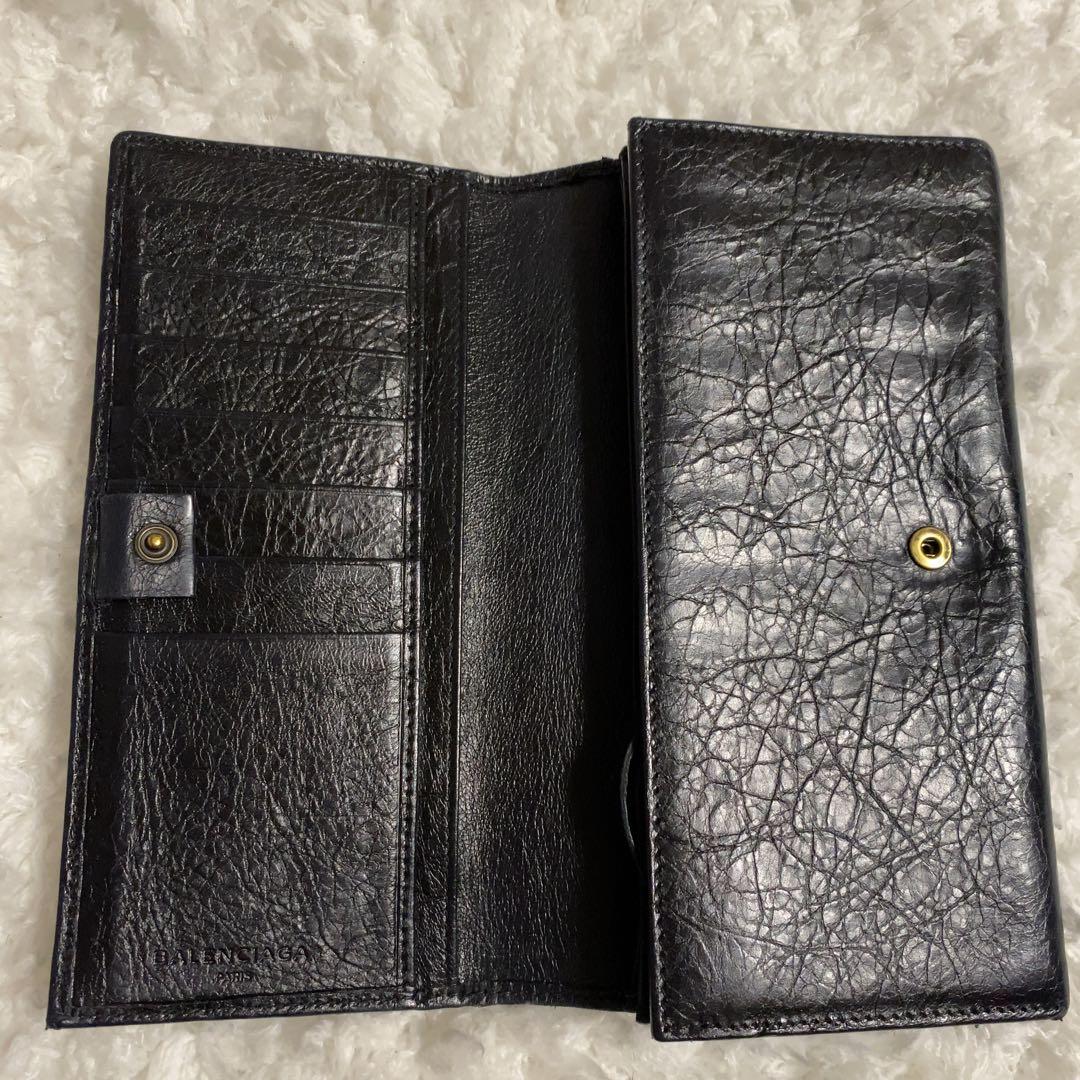 箱＆保存袋付き！BALENCIAGA 長財布 2つ折り シティ クラシック 黒