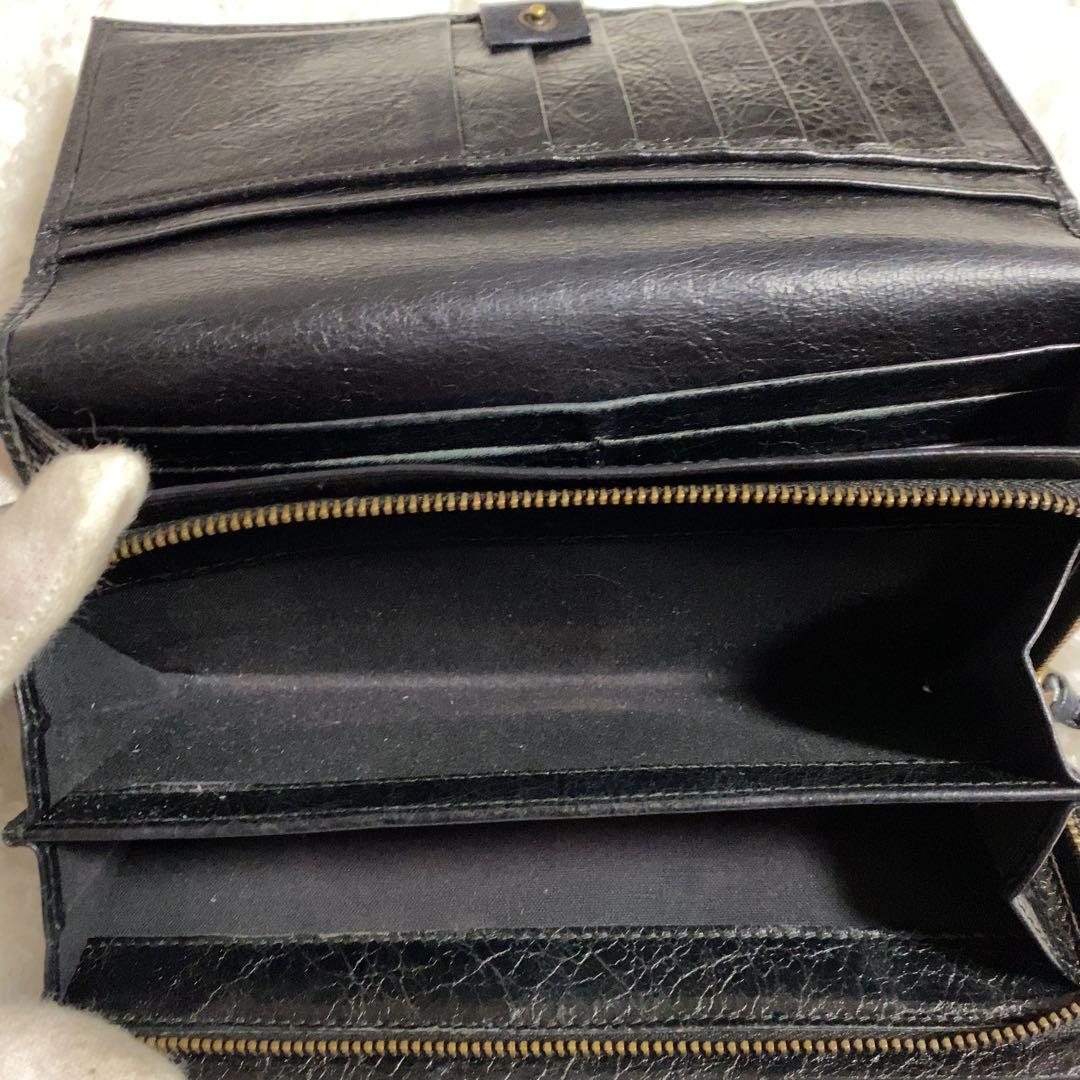 箱＆保存袋付き！BALENCIAGA 長財布 2つ折り シティ クラシック 黒