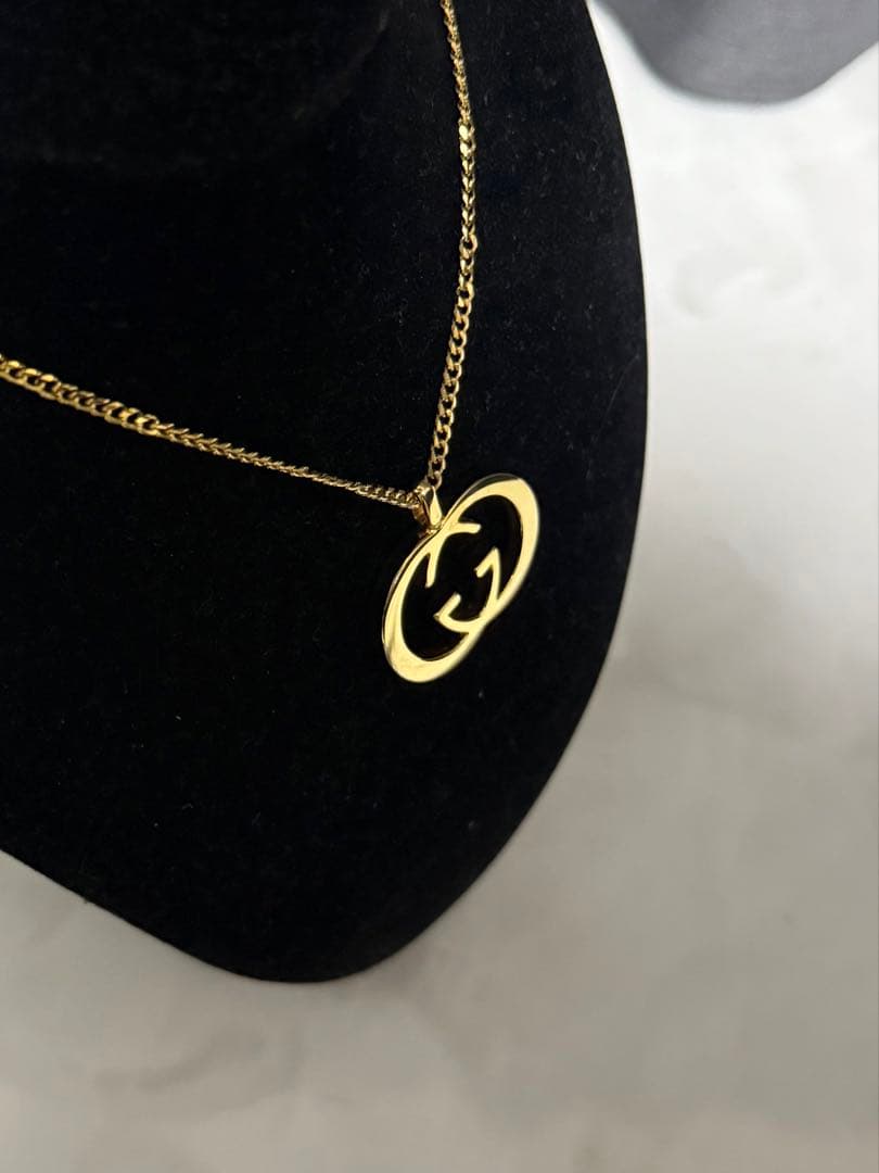 極美品✨ GUCCIグッチインターロッキングG チャーム&ネックレス 付属品込み