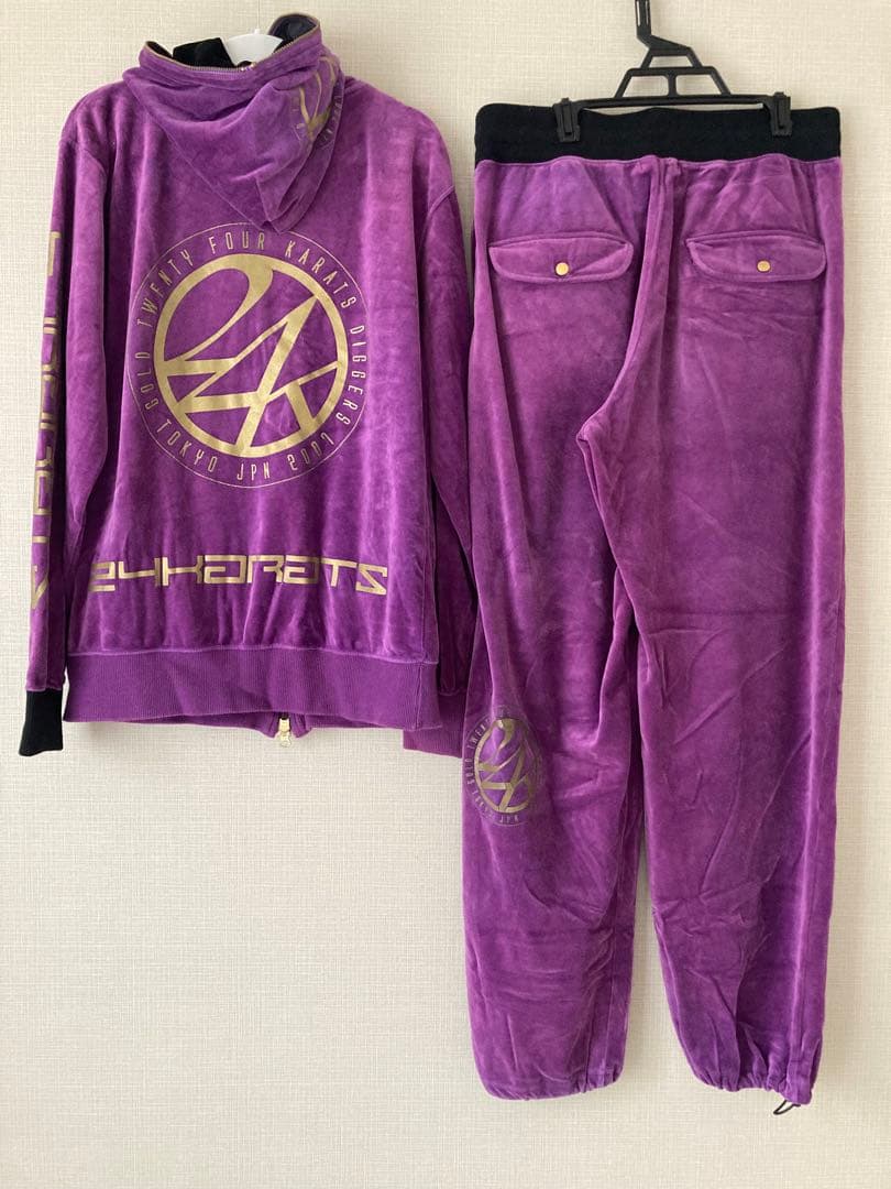 【24karats】セットアップジャージ　Mサイズ パープル