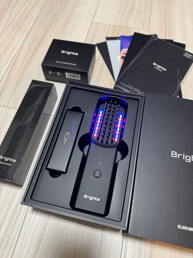 【ほぼ新品】3点セット★エレキブラシ ブライト エレキローション ブラシ