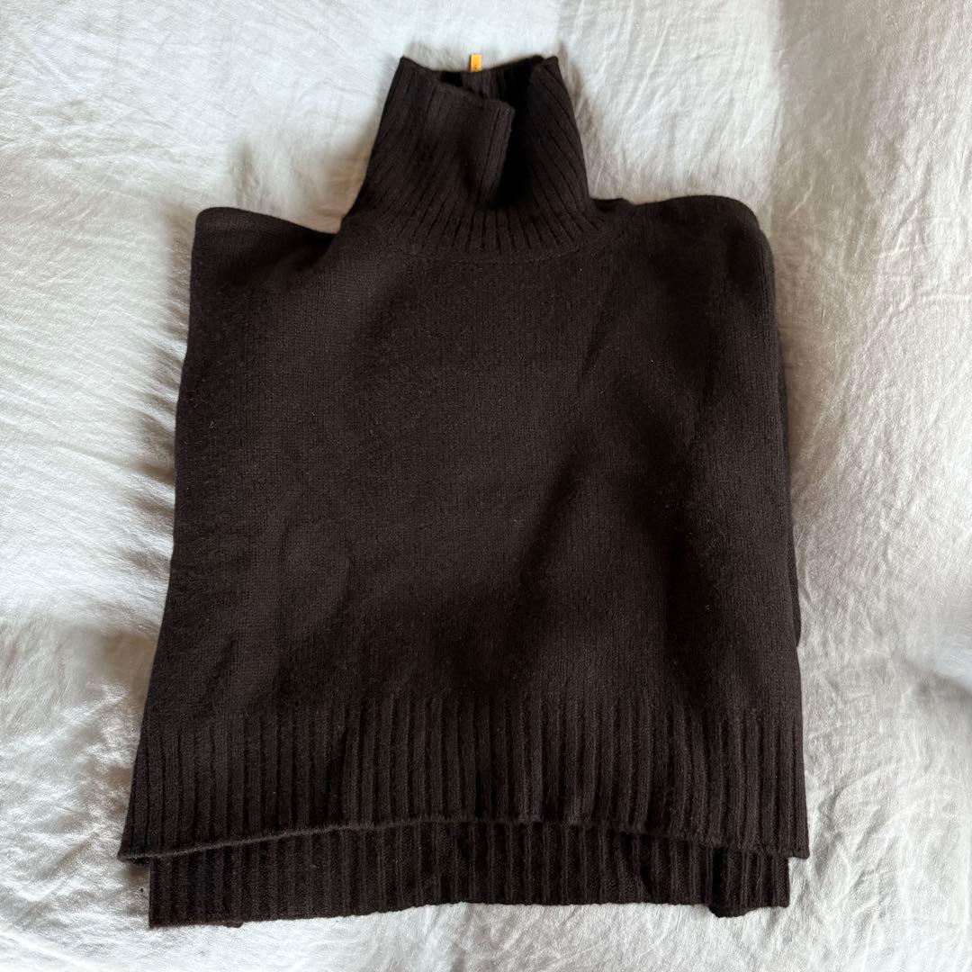 シーオール　seeall ウール　タートルネックセーター ブラック F