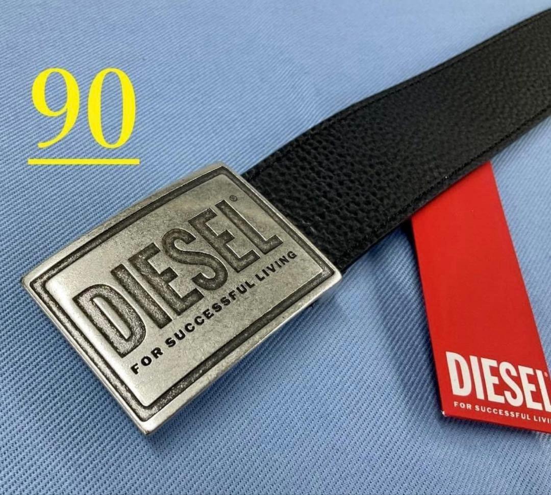 新品　DIESEL　BELT　B-GRAIN Ⅱ　X08893　90　BLACK