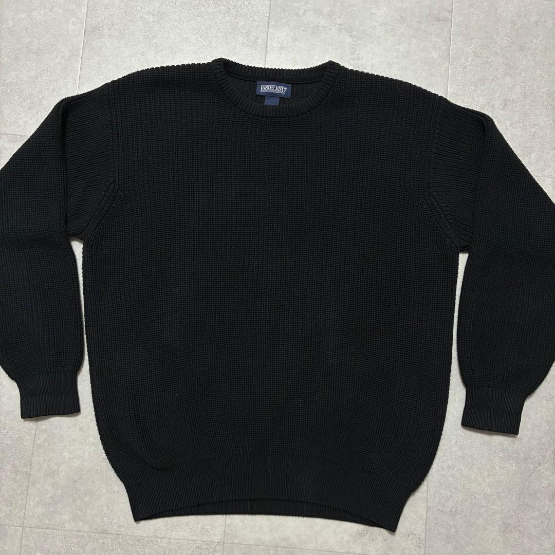 90s USA製 LANDS END コットンニット