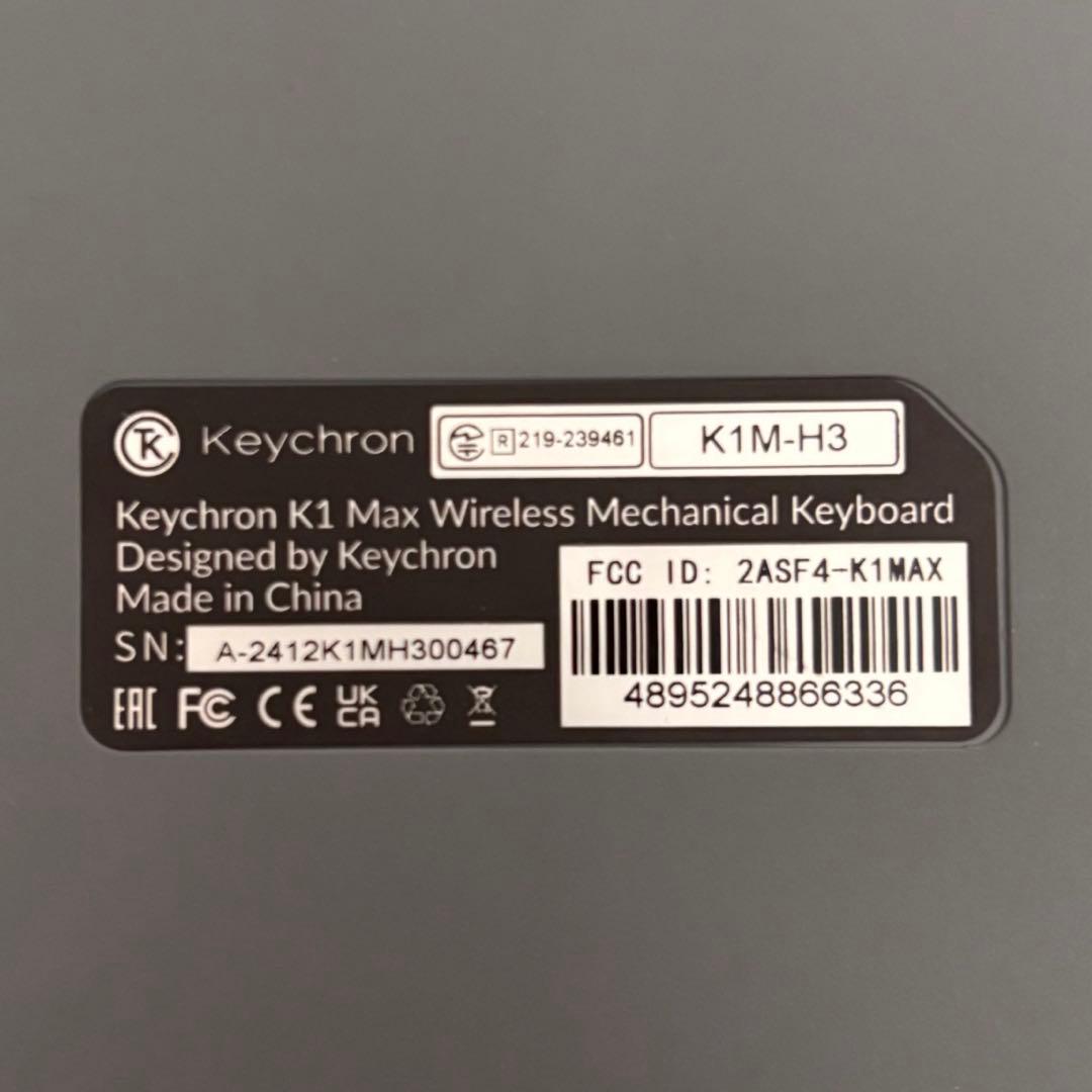 値下、Keychron K1 MAX 茶軸