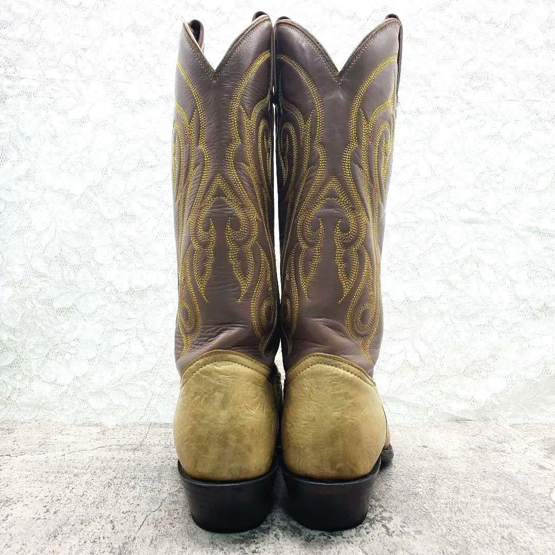 美品✨トニーラマ✨USA製 ウエスタンブーツ 23.5cm相当 レザー 刺繍
