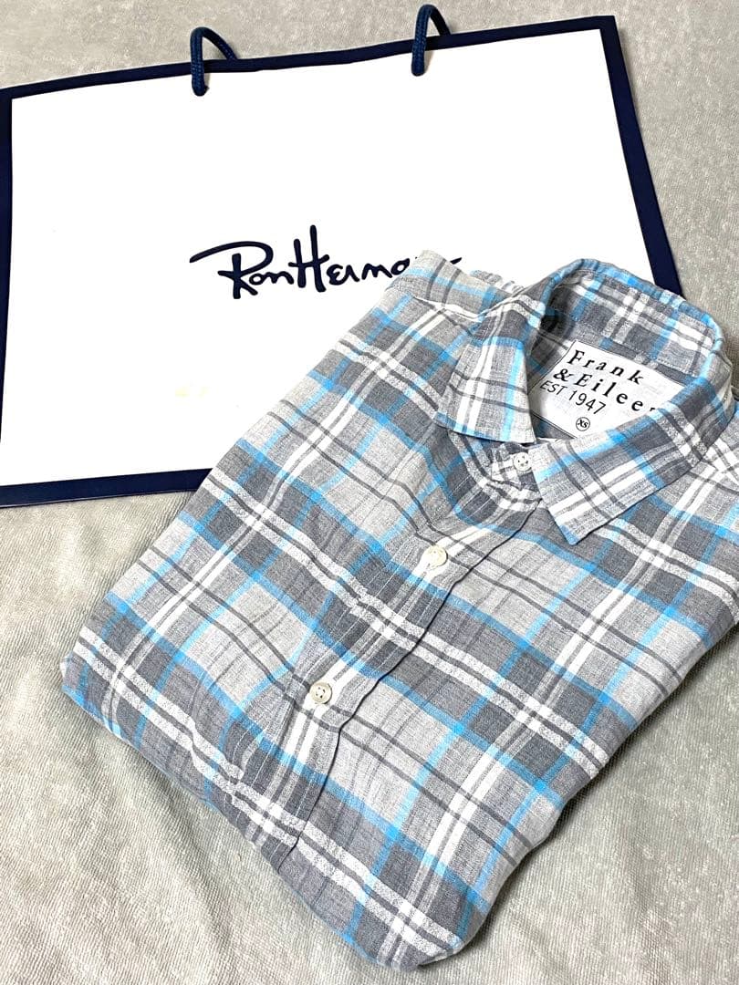 ★美品★Frank&EileenフランクアンドアイリーンLUKE長袖リネンシャツ