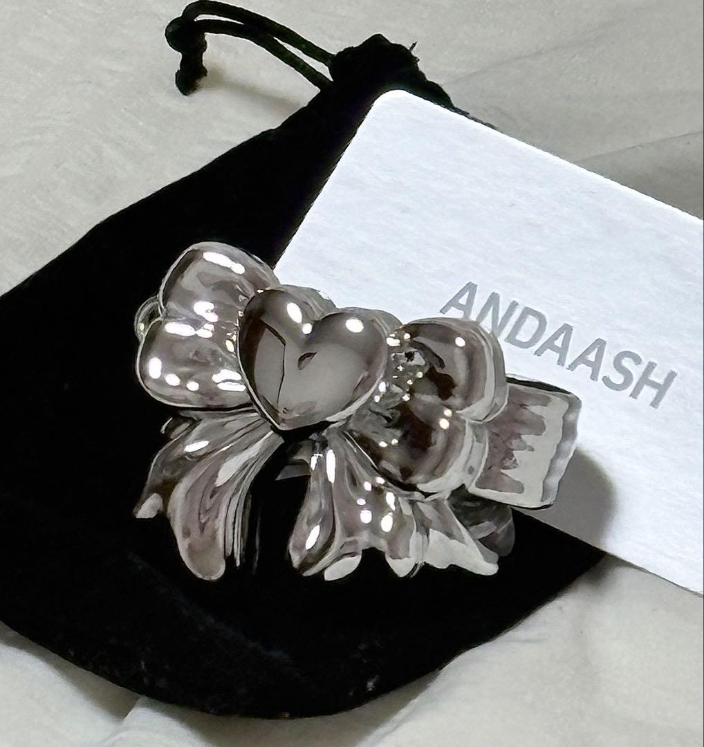 ♡ andaash Airpods BOW 01 SILVER アンダッシュ