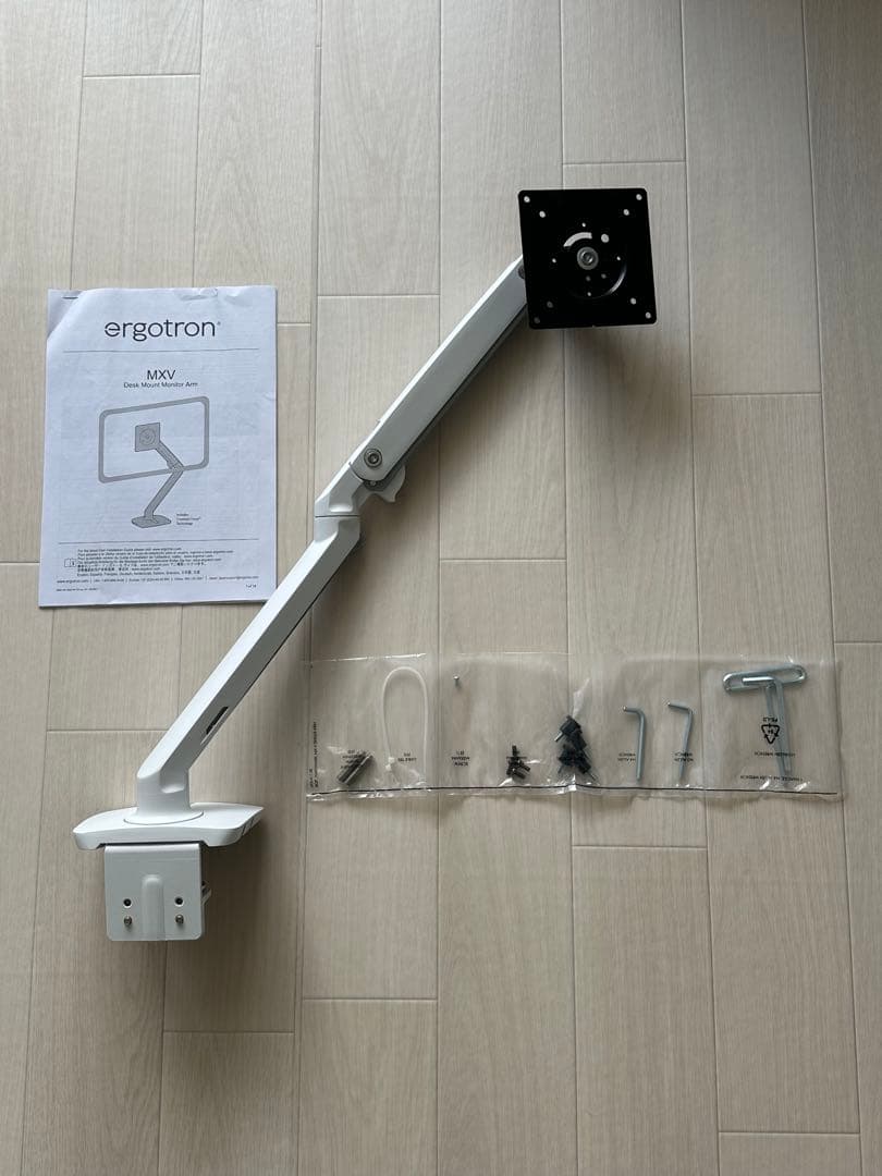 未使用 箱なし ergotron MXV モニターアーム ホワイト エルゴトロン