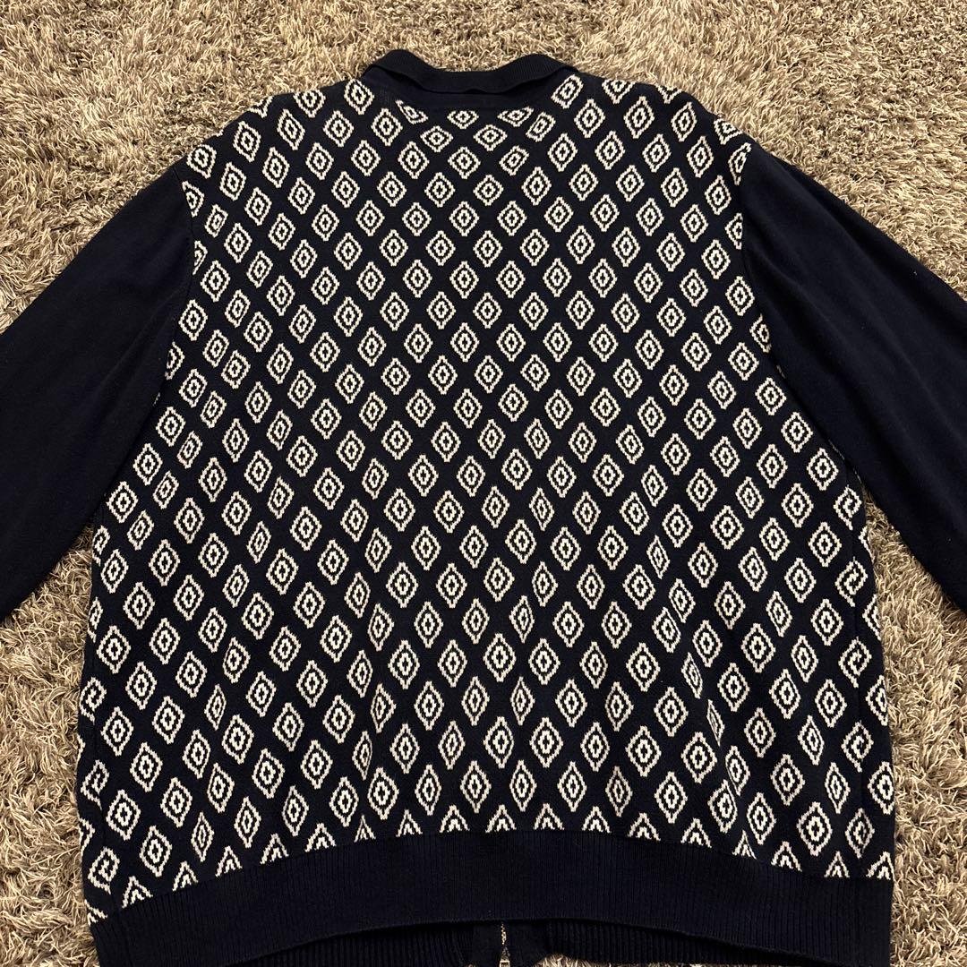 ttt_msw ジップニットスウェット　L 紺色