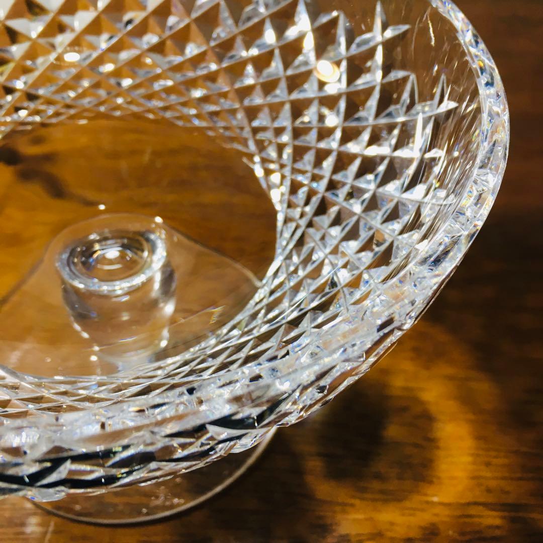 【廃盤】ウォーターフォードクリスタル　アラナ　ラウンドコンポート　プレーンステム