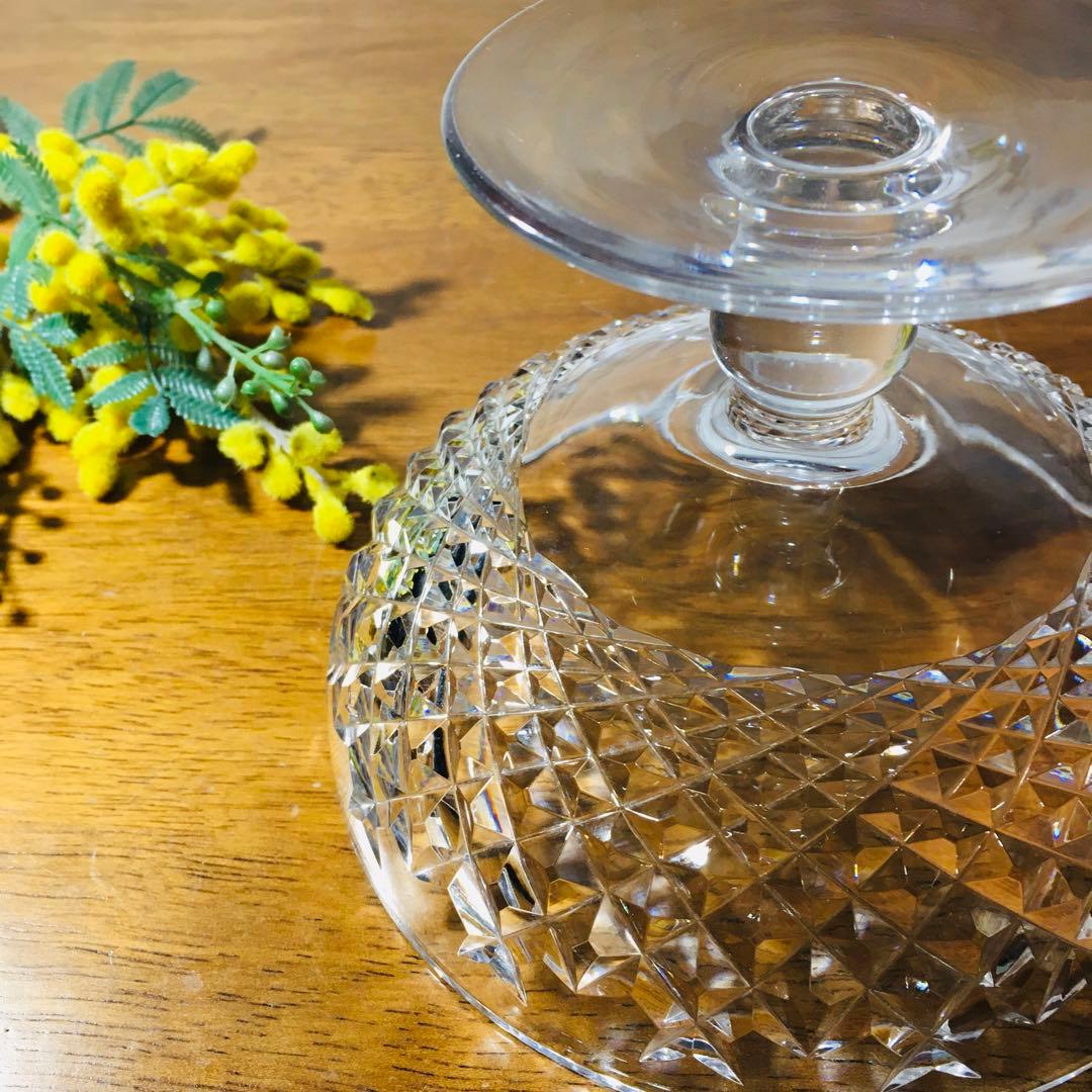 【廃盤】ウォーターフォードクリスタル　アラナ　ラウンドコンポート　プレーンステム