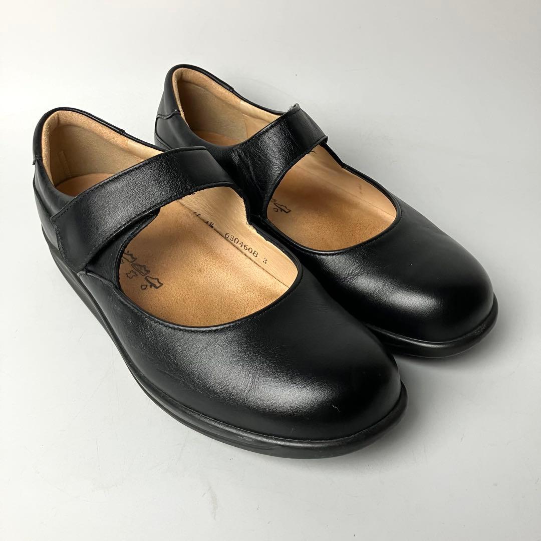 【未使用級】Finn Comfort メリージェーン　ストラップ　黒　23.5