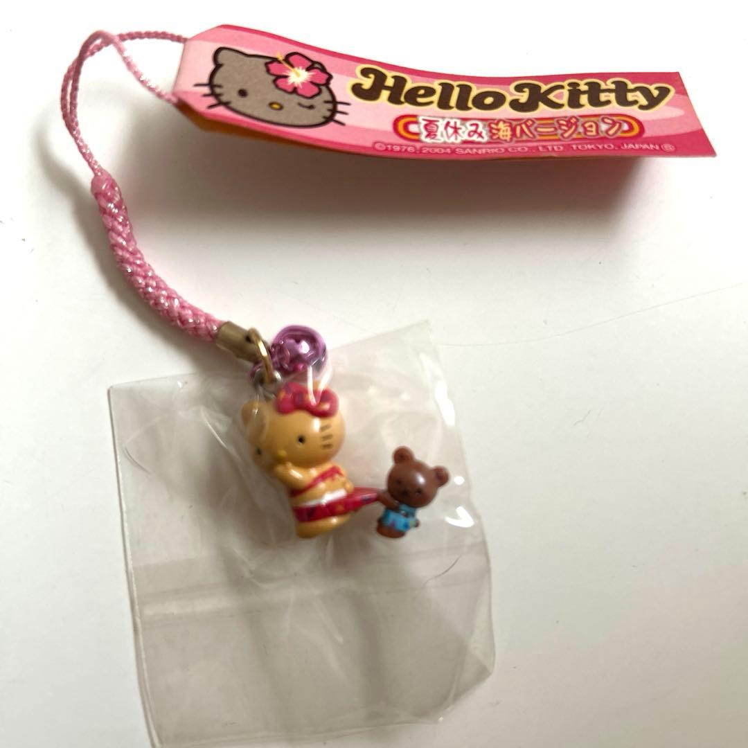 レア！夏休み海バージョン　ハローキティ　日焼け　キティ根付けストラップ　新品