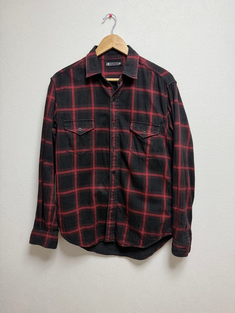 【キムタク愛用ブランド】 マインデニム Denim Check Red サイズ3