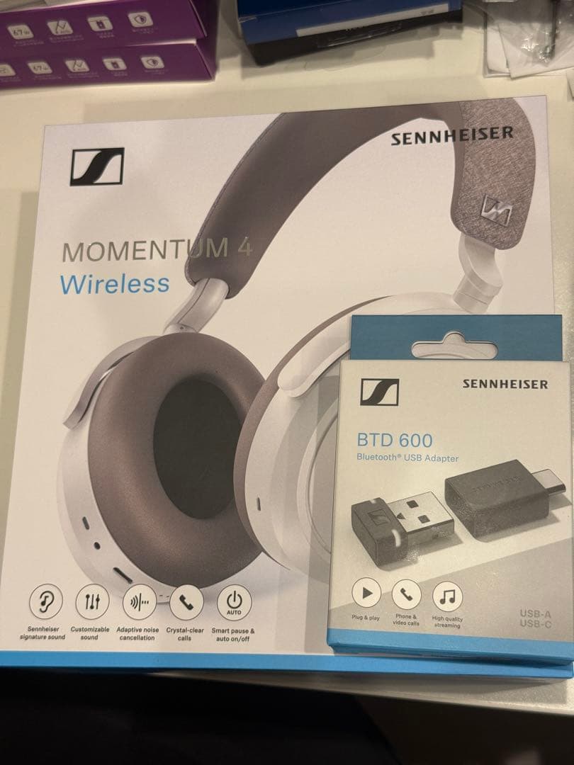 SENNHEISER MOMENTUM4 ホワイト +BTD600
