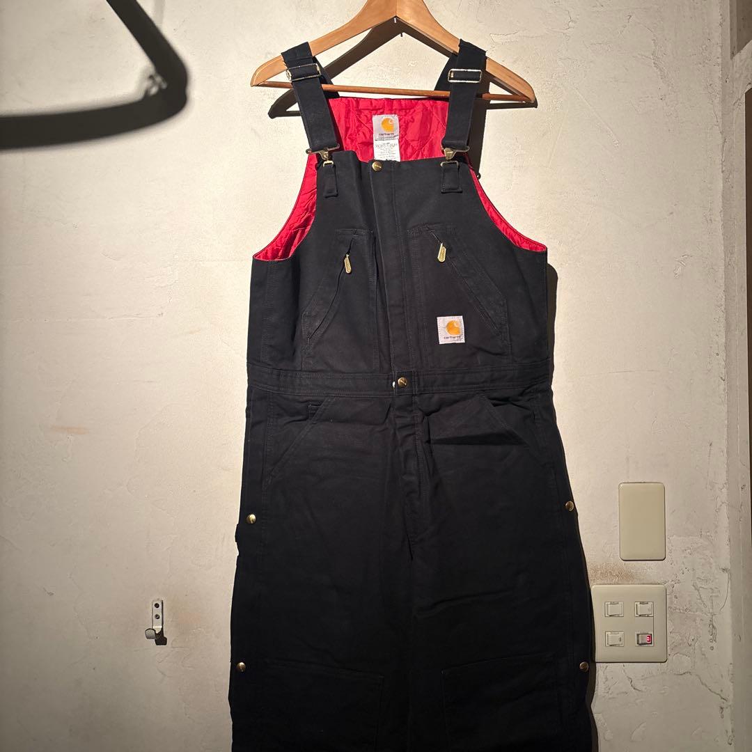 Carhartt オーバーオール　黒 made in Mexico