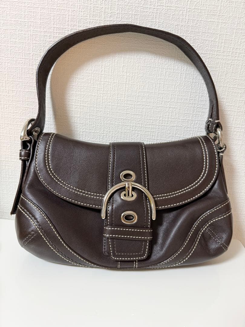 コーチ　ハンドバッグ　coach small bag brown
