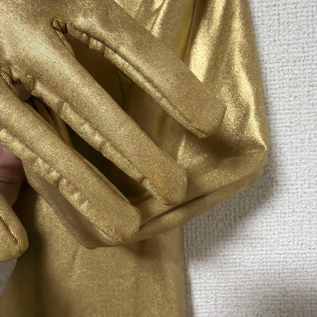 ゼンタイ　全身タイツ　ゴールド