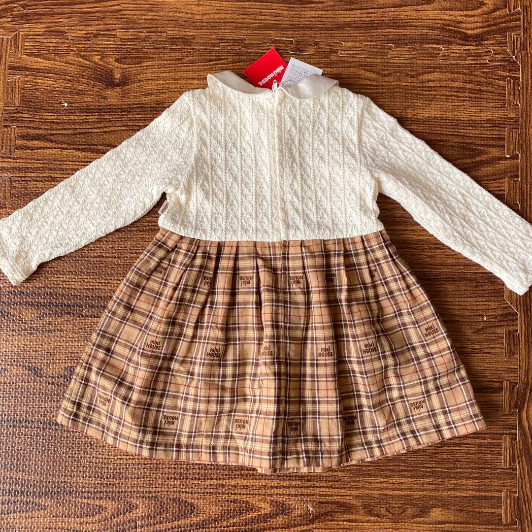 【新品未使用】MIKI HOUSE 長袖ワンピース 80サイズ【新作】