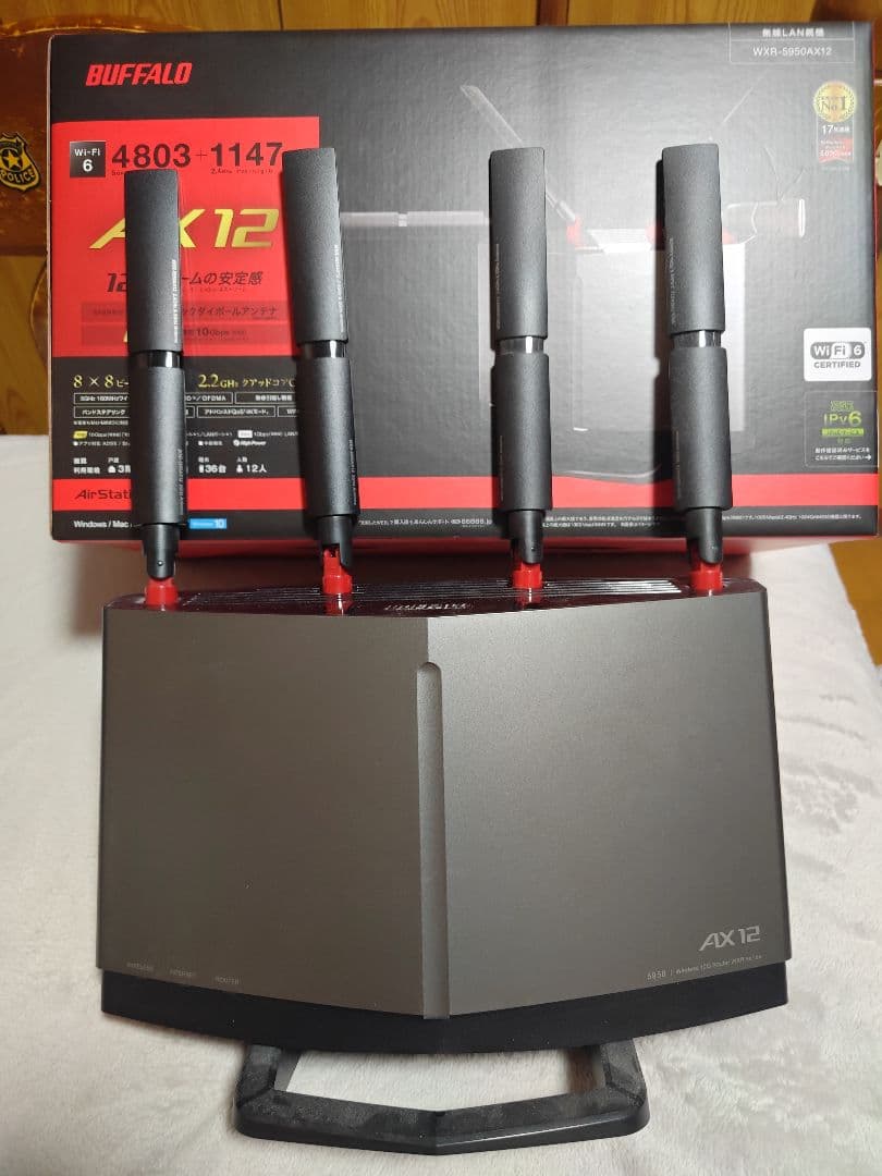 BUFFALO WXR-5950AX12 無線LAN 4本アンテナ　現状品