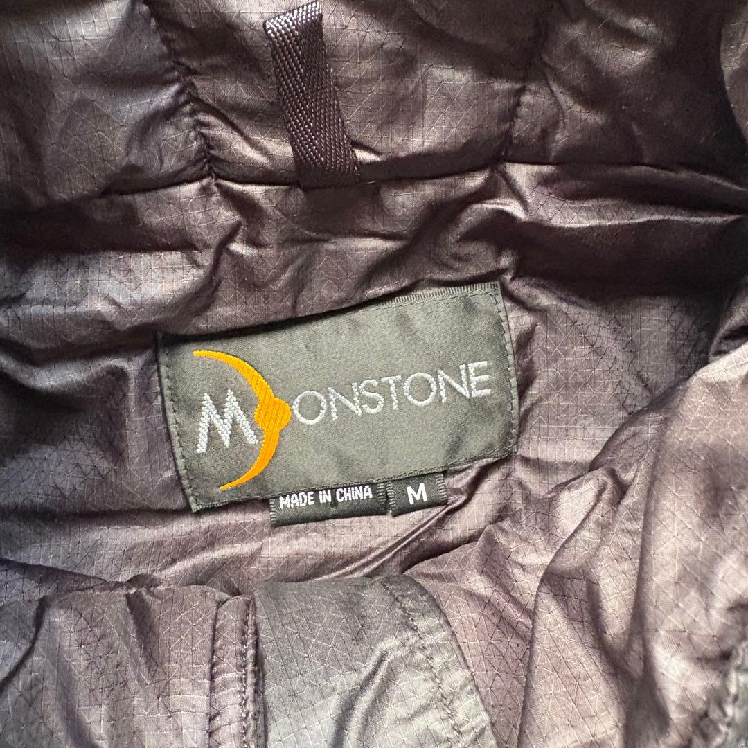 90s MOONSTONE 中綿 ナイロンジャケット 黒 ドローコード 短丈