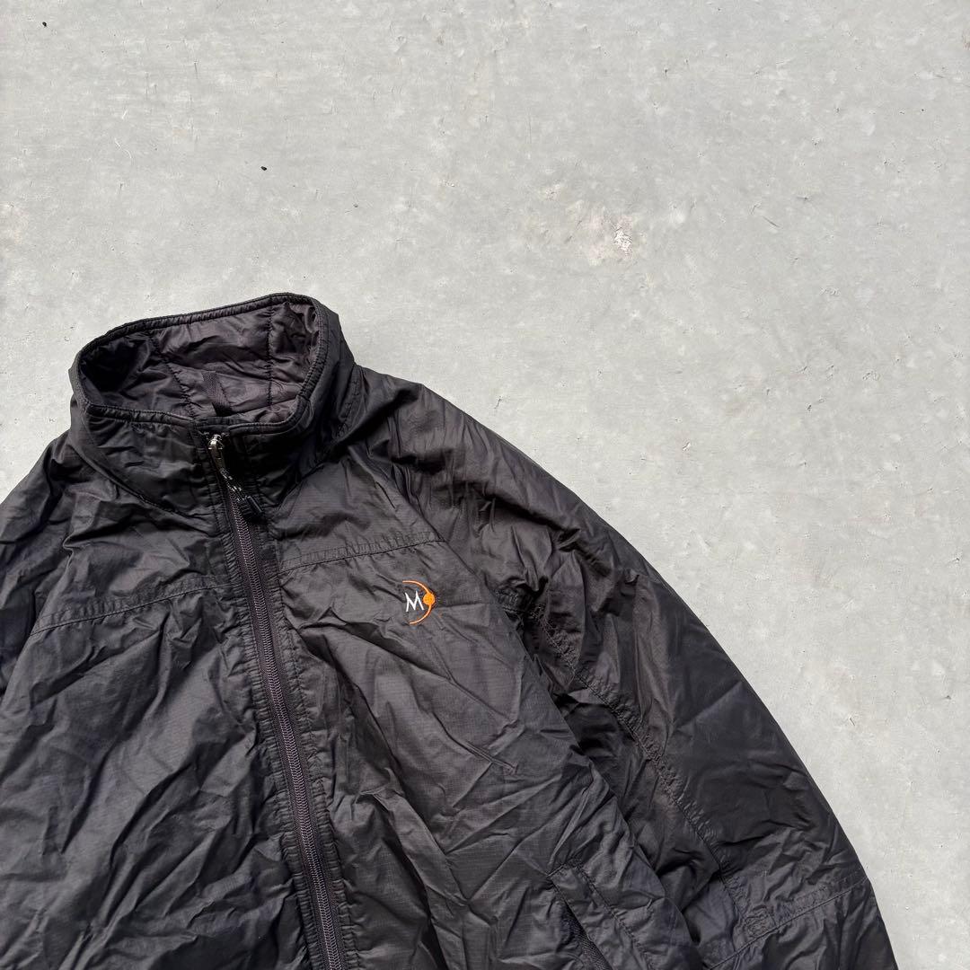 90s MOONSTONE 中綿 ナイロンジャケット 黒 ドローコード 短丈