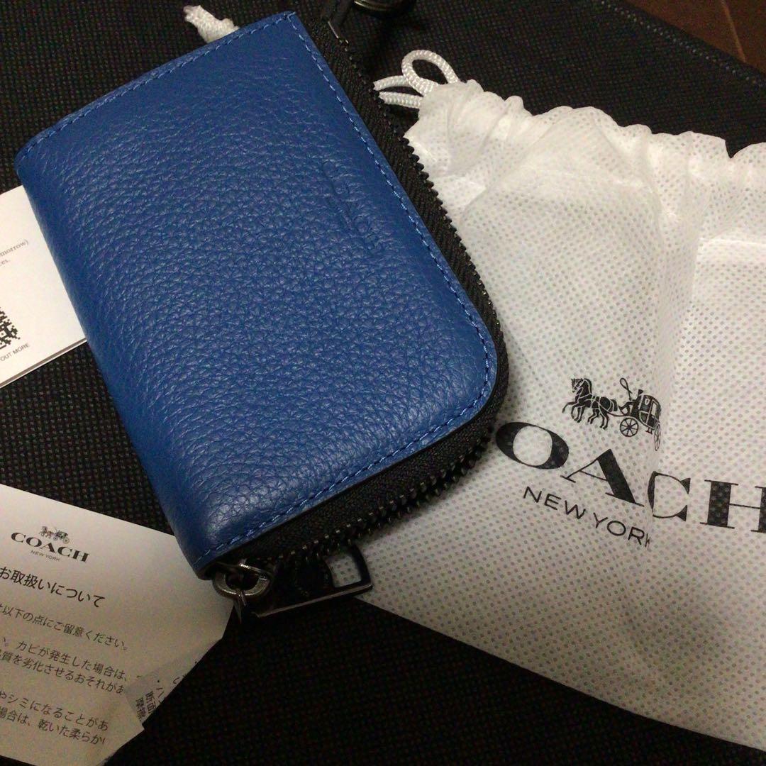 美品❤️COACH メンズレザーキーホルダー付小銭入れ　未使用品