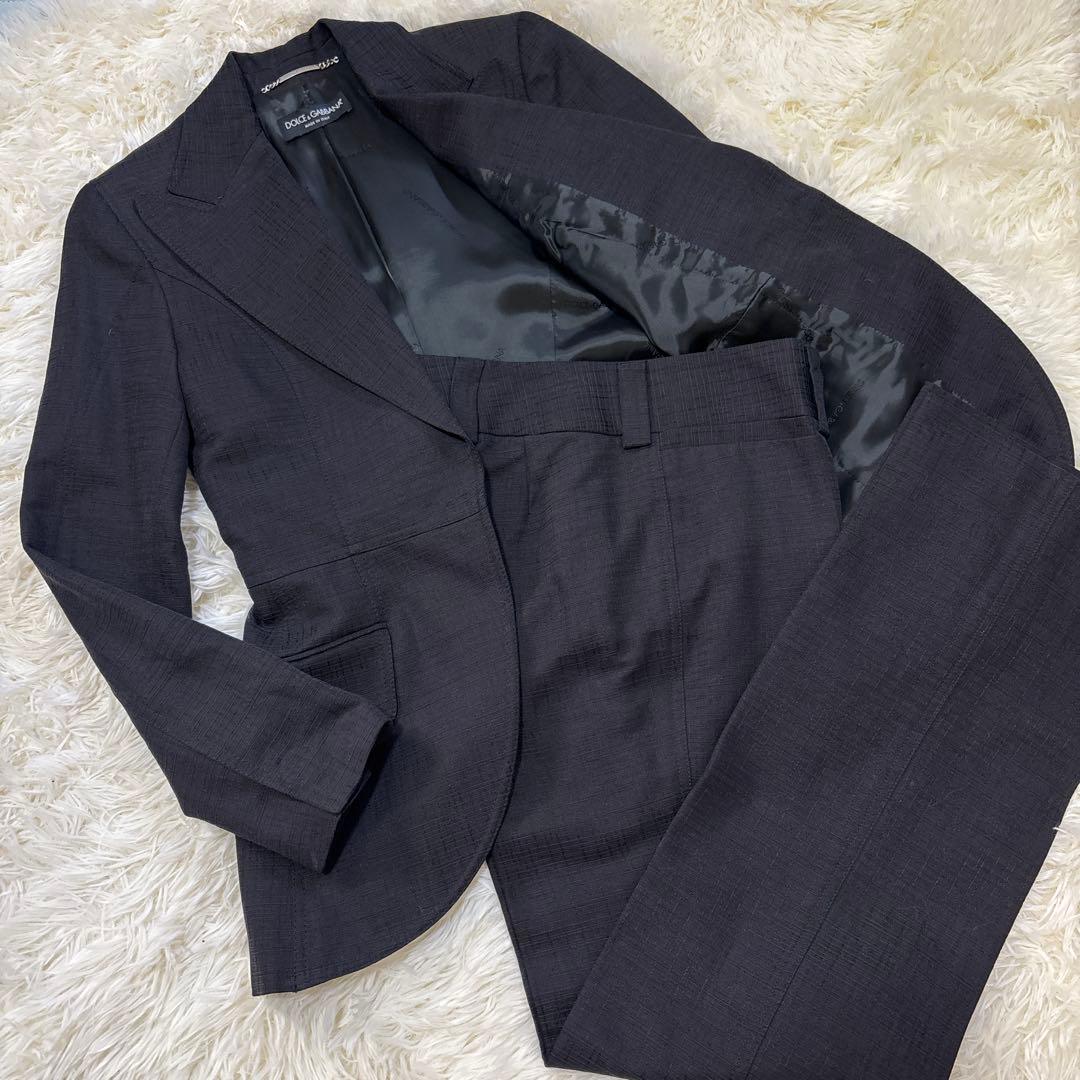 ✨美品✨ドルチェアンドガッバーナ　パンツスーツセットアップ　ボタンレス　40
