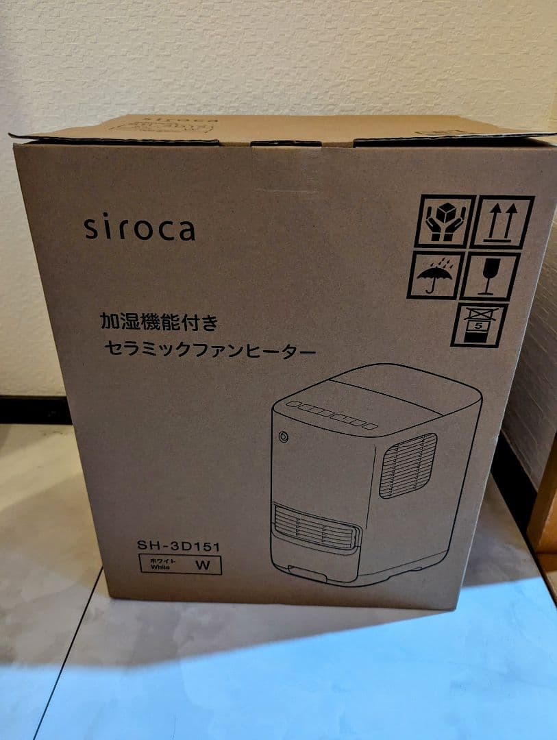 siroca 加湿機能付きセラミックファンヒーター SH-3D151 未開封