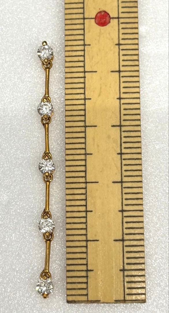 【 K18 / ネックレストップ】ダイヤ0.42ct チャーム 1.12g