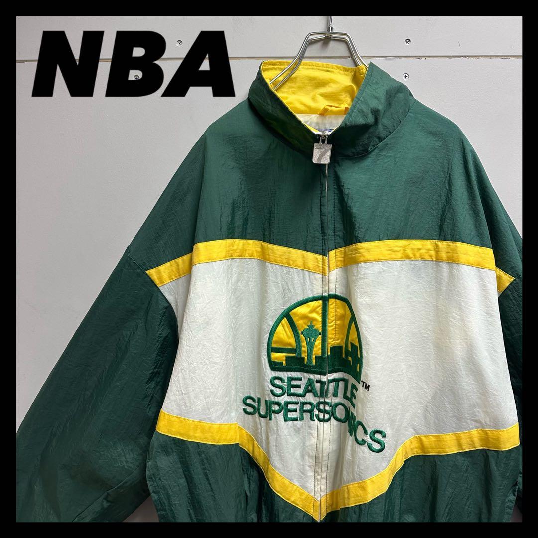LOGO7 NBA 90s シアトル　スーパーソニックス　ナイロンジャケット