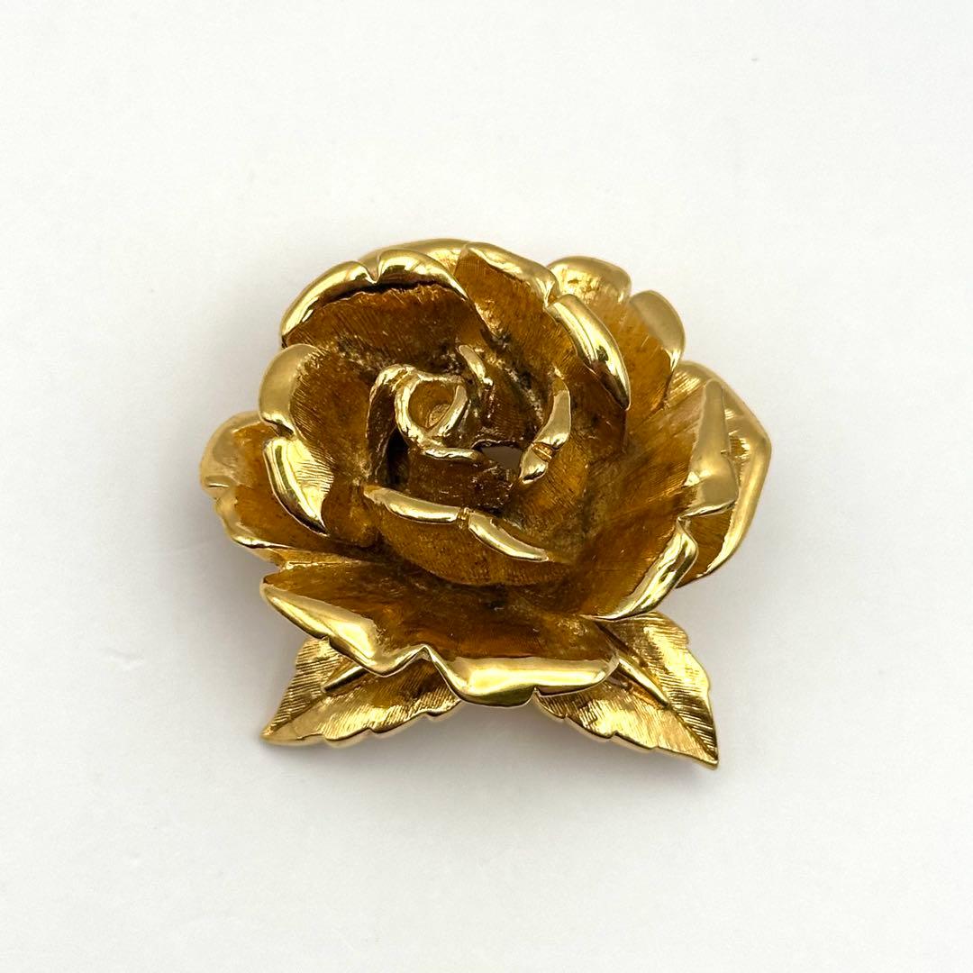 CAEVEN カルヴェン ブローチ バラ ローズ フラワー ゴールドカラー