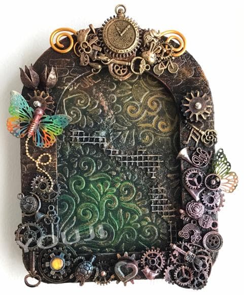 テクスチャーアート スチームパンクアート 額縁 立体画 原画一点もの #2