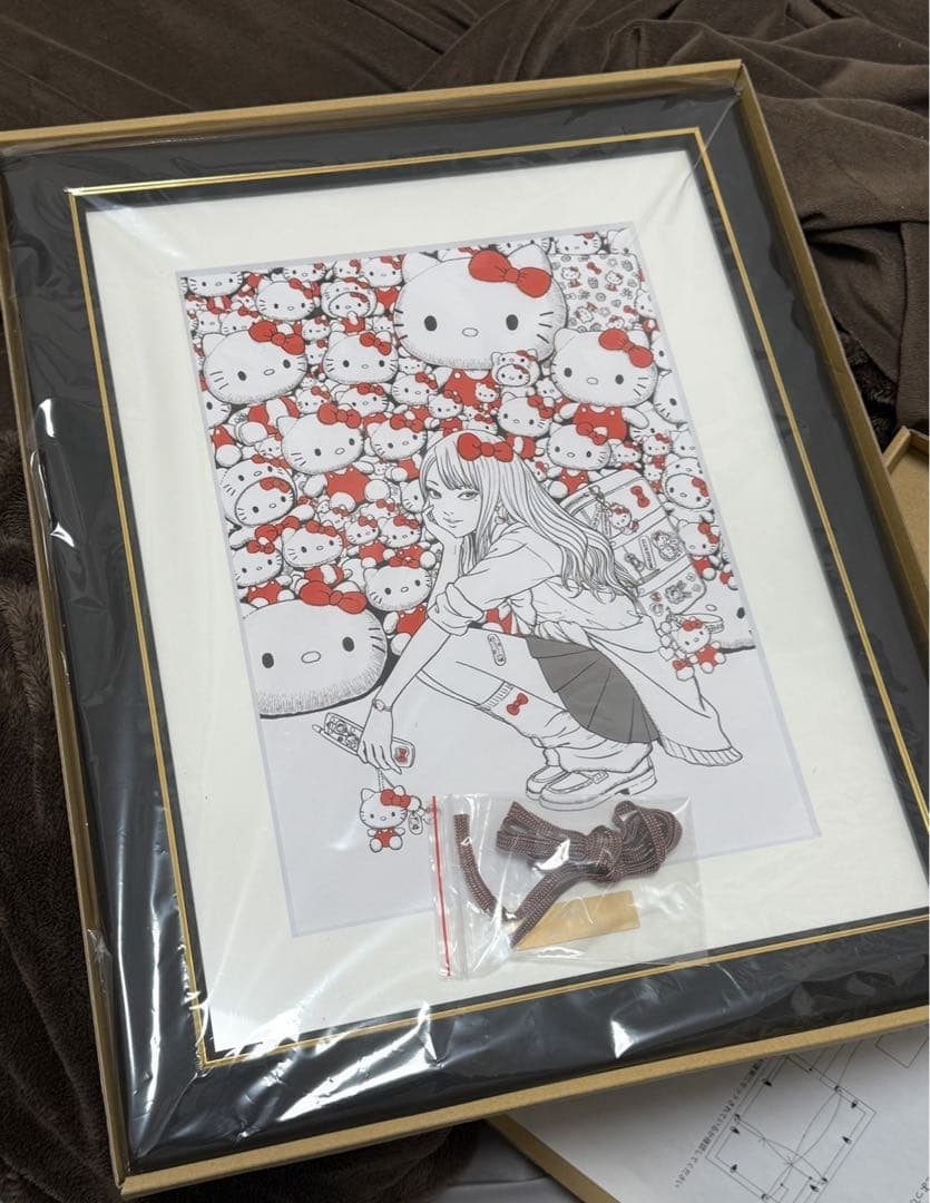 伊藤潤二×サンリオキャラクターズ 複製原画 ギャル富江×ハローキティ