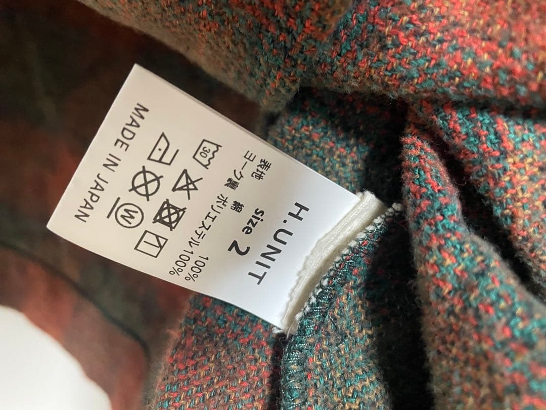 s*8様 H.UNIT Ombre check open collar L/S